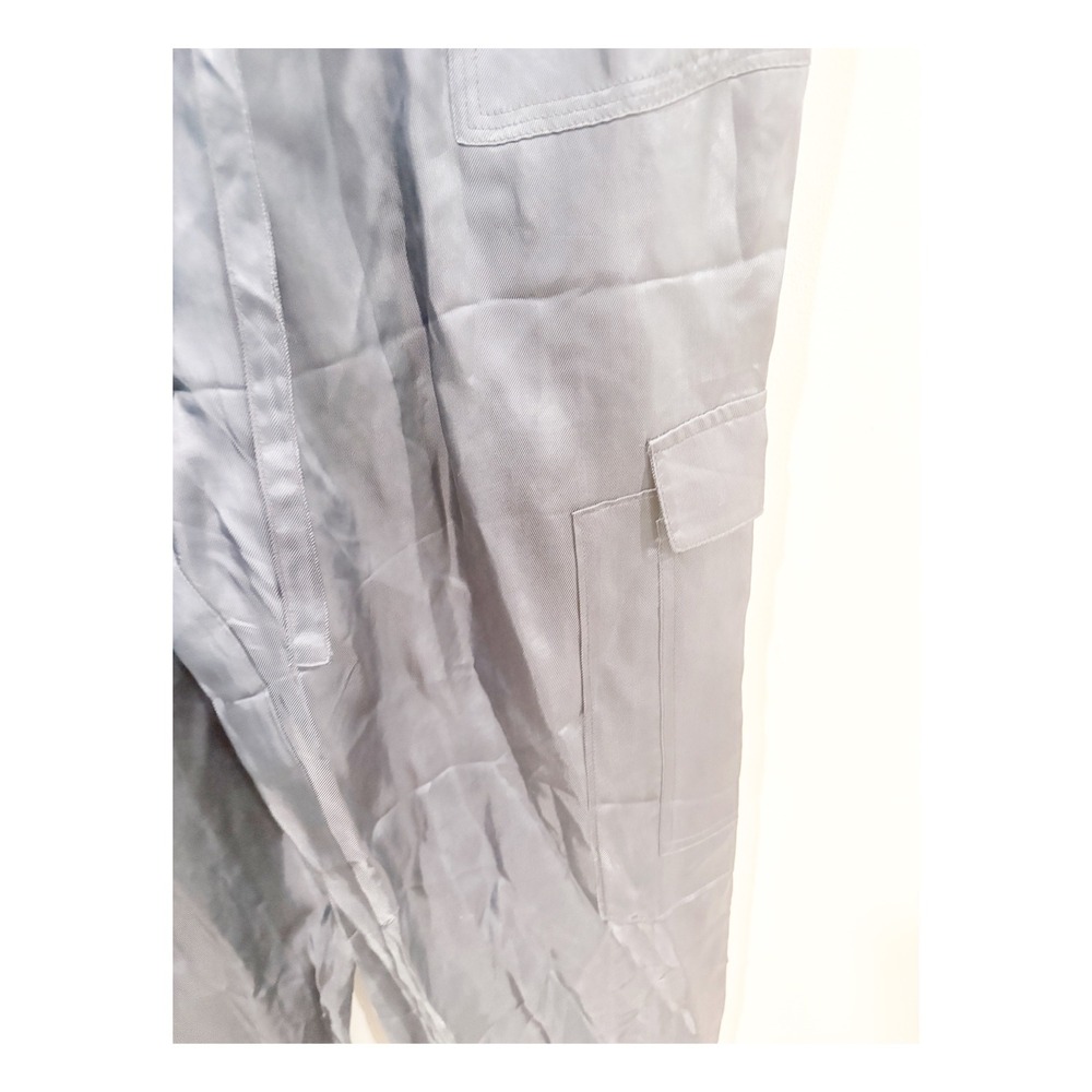 Cinq a Sept Tous Les Jours Strapless Cargo Jumpsuit Slate Blue Grey Size M - Picture 4 of 5